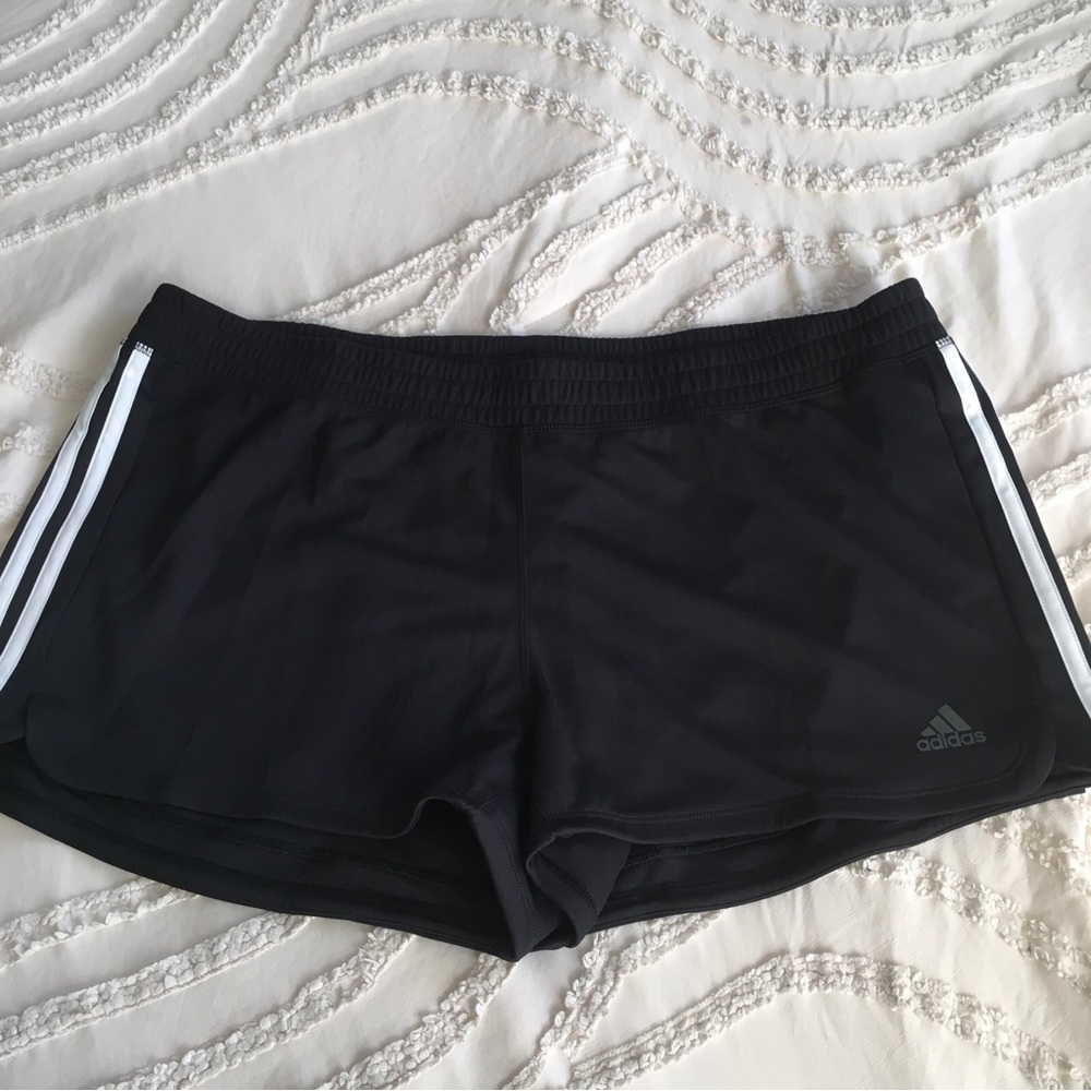 Adidas Women's Black 3-Stripes Running Shorts - Picture 4 of 8